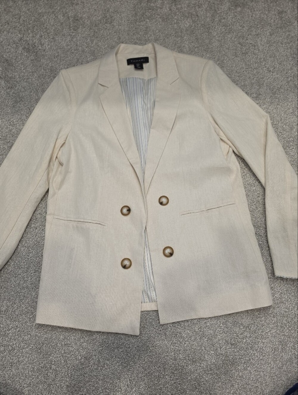 Women’s Double-Breasted Linen Blazer